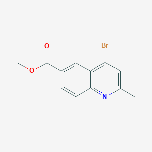 molecular formula C12H10BrNO2 B11847734 Methyl 4-bromo-2-methylquinoline-6-carboxylate CAS No. 1261473-37-3