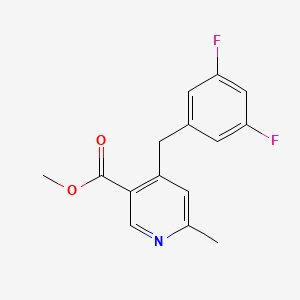 molecular formula C15H13F2NO2 B11847823 Methyl 4-(3,5-difluorobenzyl)-6-methylnicotinate 