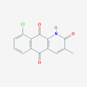 molecular formula C14H8ClNO3 B11847855 9-Chloro-3-methylbenzo[g]quinoline-2,5,10(1h)-trione CAS No. 5020-73-5