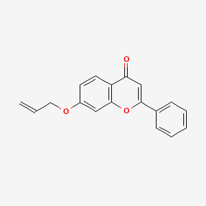 molecular formula C18H14O3 B11847928 4H-1-Benzopyran-4-one, 2-phenyl-7-(2-propenyloxy)- CAS No. 65679-28-9