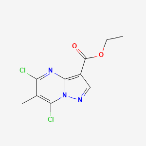 molecular formula C10H9Cl2N3O2 B11847933 Ethyl 5,7-dichloro-6-methylpyrazolo[1,5-a]pyrimidine-3-carboxylate 