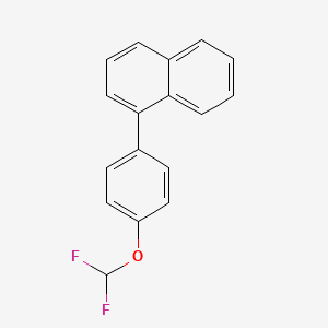 molecular formula C17H12F2O B11847936 1-(4-(Difluoromethoxy)phenyl)naphthalene 