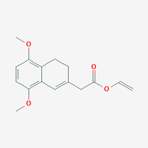molecular formula C16H18O4 B11847939 Vinyl 2-(5,8-dimethoxy-3,4-dihydronaphthalen-2-yl)acetate 