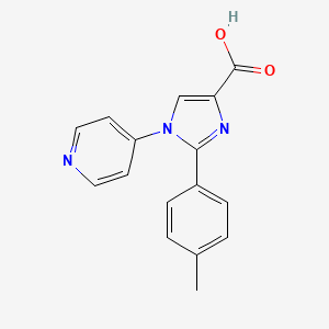 molecular formula C16H13N3O2 B11847963 1-(Pyridin-4-yl)-2-(p-tolyl)-1H-imidazole-4-carboxylic acid 