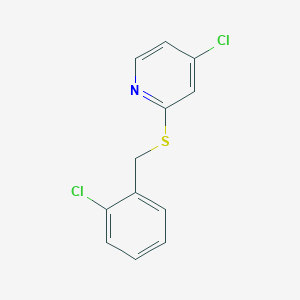 molecular formula C12H9Cl2NS B11847971 4-Chloro-2-((2-chlorobenzyl)thio)pyridine CAS No. 1346707-49-0