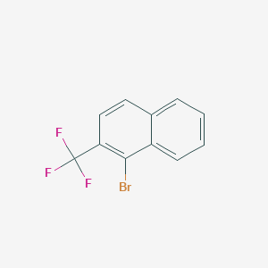 molecular formula C11H6BrF3 B11848005 1-Bromo-2-(trifluoromethyl)naphthalene 