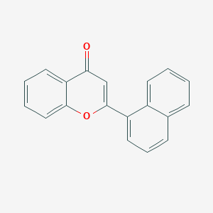 molecular formula C19H12O2 B11848013 4H-1-Benzopyran-4-one, 2-(1-naphthalenyl)- CAS No. 113486-35-4
