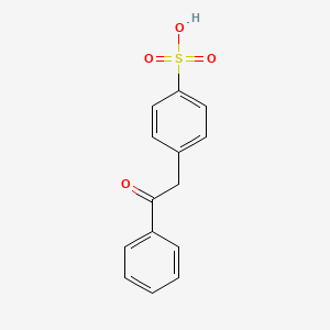 molecular formula C14H12O4S B11848041 Benzenesulfonic acid, 4-(2-oxo-2-phenylethyl)- 