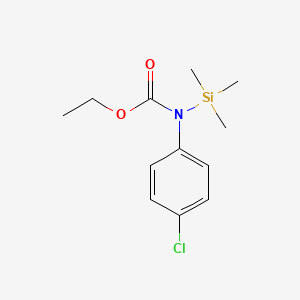 molecular formula C12H18ClNO2Si B11848084 Ethyl (4-chlorophenyl)(trimethylsilyl)carbamate CAS No. 89566-56-3