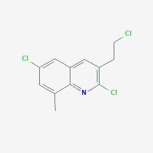 molecular formula C12H10Cl3N B11848141 3-(2-Chloroethyl)-2,6-dichloro-8-methylquinoline CAS No. 948291-86-9