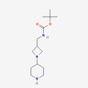 molecular formula C14H27N3O2 B11848153 tert-Butyl ((1-(piperidin-4-yl)azetidin-3-yl)methyl)carbamate CAS No. 883547-23-7