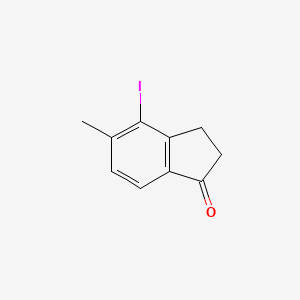 molecular formula C10H9IO B11848194 4-Iodo-5-methyl-2,3-dihydro-1H-inden-1-one 