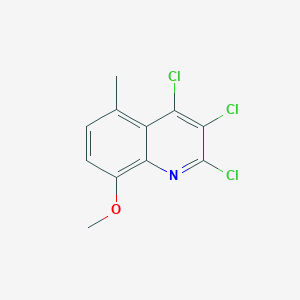 molecular formula C11H8Cl3NO B11848234 2,3,4-Trichloro-8-methoxy-5-methylquinoline 