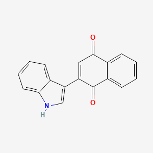 molecular formula C18H11NO2 B11848250 2-(1H-indol-3-yl)naphthalene-1,4-dione CAS No. 53475-83-5