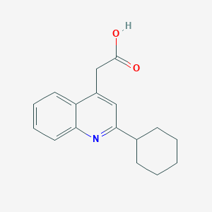 molecular formula C17H19NO2 B11848278 2-(2-Cyclohexylquinolin-4-yl)acetic acid CAS No. 824935-04-8