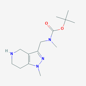 molecular formula C14H24N4O2 B11848285 tert-Butyl methyl((1-methyl-4,5,6,7-tetrahydro-1H-pyrazolo[4,3-c]pyridin-3-yl)methyl)carbamate 