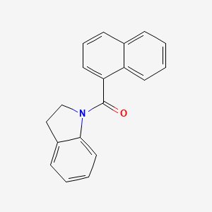 molecular formula C19H15NO B11848299 Indolin-1-yl(naphthalen-1-yl)methanone CAS No. 306745-38-0