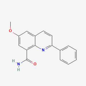 molecular formula C17H14N2O2 B11848317 6-Methoxy-2-phenylquinoline-8-carboxamide CAS No. 655222-69-8