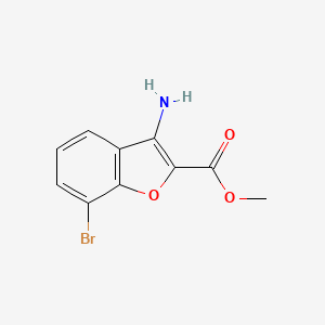 molecular formula C10H8BrNO3 B11848322 Methyl 3-amino-7-bromobenzofuran-2-carboxylate 