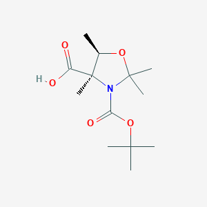 molecular formula C13H23NO5 B11848367 rel-(4R,5R)-3-(tert-Butoxycarbonyl)-2,2,4,5-tetramethyloxazolidine-4-carboxylic acid 