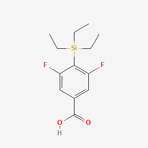 molecular formula C13H18F2O2Si B11848377 Benzoic acid, 3,5-difluoro-4-(triethylsilyl)- CAS No. 651027-07-5