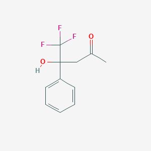 molecular formula C11H11F3O2 B118484 5,5,5-Trifluoro-4-hydroxy-4-phenylpentan-2-one CAS No. 146801-29-8
