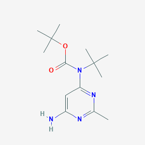 molecular formula C14H24N4O2 B11848440 tert-Butyl (6-amino-2-methylpyrimidin-4-yl)(tert-butyl)carbamate 