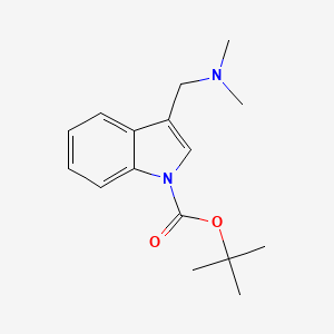 molecular formula C16H22N2O2 B11848474 tert-Butyl 3-((dimethylamino)methyl)-1H-indole-1-carboxylate 