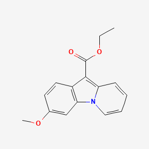 molecular formula C16H15NO3 B11848484 Ethyl 3-methoxypyrido[1,2-a]indole-10-carboxylate CAS No. 22991-18-0