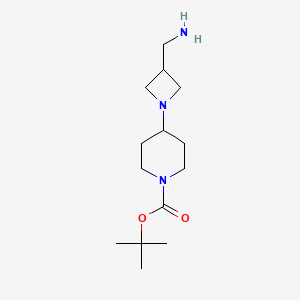 molecular formula C14H27N3O2 B11848498 Tert-butyl 4-(3-(aminomethyl)azetidin-1-YL)piperidine-1-carboxylate CAS No. 883547-17-9