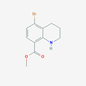 molecular formula C11H12BrNO2 B11848532 Methyl 5-bromo-1,2,3,4-tetrahydroquinoline-8-carboxylate 