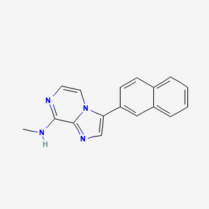 molecular formula C17H14N4 B11848545 Imidazo[1,2-a]pyrazin-8-amine, N-methyl-3-(2-naphthalenyl)- CAS No. 787591-31-5