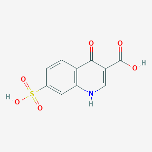 molecular formula C10H7NO6S B11848596 4-oxo-7-sulfo-1H-quinoline-3-carboxylic acid CAS No. 63463-28-5