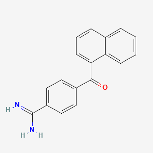 molecular formula C18H14N2O B11848598 Benzenecarboximidamide, 4-(1-naphthalenylcarbonyl)- CAS No. 62178-64-7