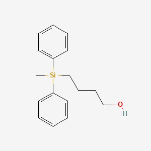 molecular formula C17H22OSi B11848615 Diphenyl(4-hydroxybutyl)methylsilane CAS No. 18044-15-0
