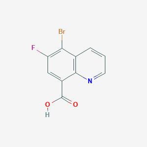 molecular formula C10H5BrFNO2 B11848682 5-Bromo-6-fluoroquinoline-8-carboxylic acid 