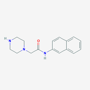 molecular formula C16H19N3O B11848734 N-(Naphthalen-2-yl)-2-(piperazin-1-yl)acetamide CAS No. 89473-83-6