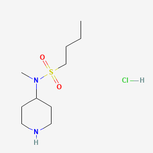 molecular formula C10H23ClN2O2S B11848755 N-methyl-N-(piperidin-4-yl)butane-1-sulfonamide hydrochloride 