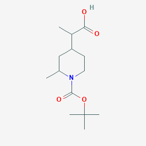 molecular formula C14H25NO4 B11848756 tert-Butyl 4-(3-methoxy-3-oxopropyl)-piperidine-1-carboxylate 