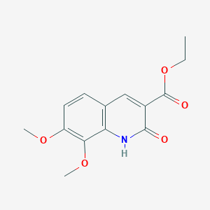 molecular formula C14H15NO5 B11848763 Ethyl 7,8-dimethoxy-2-oxo-1,2-dihydroquinoline-3-carboxylate 