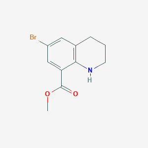 molecular formula C11H12BrNO2 B11848786 Methyl 6-bromo-1,2,3,4-tetrahydroquinoline-8-carboxylate 