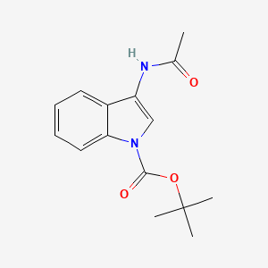 molecular formula C15H18N2O3 B11848864 tert-Butyl 3-acetamido-1H-indole-1-carboxylate 
