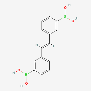 molecular formula C14H14B2O4 B11848896 (E)-(Ethene-1,2-diylbis(3,1-phenylene))diboronic acid 