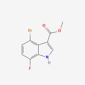 molecular formula C10H7BrFNO2 B11848937 Methyl 4-bromo-7-fluoro-1H-indole-3-carboxylate 