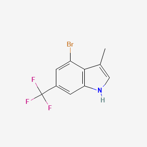 molecular formula C10H7BrF3N B11848970 4-Bromo-3-methyl-6-(trifluoromethyl)-1H-indole 