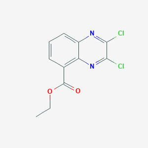 molecular formula C11H8Cl2N2O2 B11848991 Ethyl 2,3-dichloroquinoxaline-5-carboxylate 