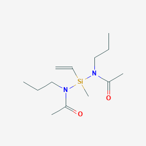 molecular formula C13H26N2O2Si B11849007 N,N'-[Ethenyl(methyl)silanediyl]bis(N-propylacetamide) CAS No. 62051-13-2