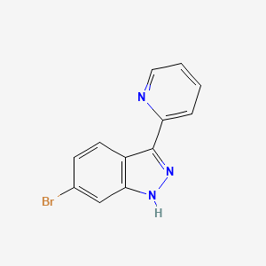 molecular formula C12H8BrN3 B11849104 6-Bromo-3-(pyridin-2-yl)-1H-indazole CAS No. 574758-37-5