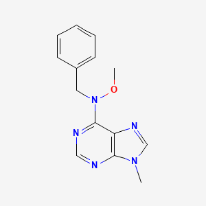 molecular formula C14H15N5O B11849145 N-Benzyl-N-methoxy-9-methyl-9H-purin-6-amine CAS No. 78030-70-3