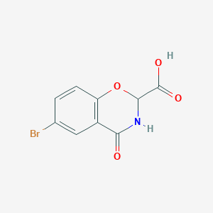 molecular formula C9H6BrNO4 B11849247 6-Bromo-4-oxo-3,4-dihydro-2H-benzo[e][1,3]oxazine-2-carboxylic acid 